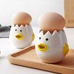 Egg White Separator Cute Cartoon Model Kitchen Accessories Easy Separation of Egg Whites and Yolks Ceramics Cooking Kitchen Tool Color Yellow