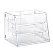 Cake Display Cabinet 3 Tier Acrylic Bakery Cupcake Stand Case Unit Holder Muffin Donut Pastry Model Toy Showcase Adjustable Shelf 5mm Thick
