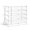 Large Cake Display Cabinet 4 Tier Acrylic Stand Case Unit Holder Bakery Cupcake Muffin Donut Pastry Model Toy Showcase Desktop 5mm Transparent