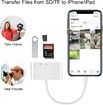 SD Card Reader for iPhone, Apple Camera Adapter,Lightning to 5 in 1 USB OTG Camera Connection kit Support iPhone iOS 9.2to16