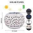 Solar Powered Table Lights Waterproof Dancing Flame Lantern Metal Decorative Light for Patio Yard Pathway White