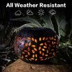 Solar Table Light Waterproof Dancing Flame Lantern Metal Decorative Solar Powered Lamp Black for Outdoor Patio Yard