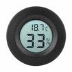 Mini Circular Embedded Digital LCD Thermometer Hygrometer Humidity Temperature Gauge Indicator Meter for Home Office(Black)