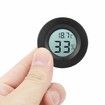 Mini Circular Embedded Digital LCD Thermometer Hygrometer Humidity Temperature Gauge Indicator Meter for Home Office(Black)