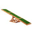 Petscene Pet Seesaw Dog Obedience Training Puppy Sports Agility Outdoor Play Exercise Equipment Teeter Totter Wooden Artificial Grass