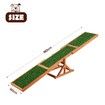 Petscene Pet Seesaw Dog Obedience Training Puppy Sports Agility Outdoor Play Exercise Equipment Teeter Totter Wooden Artificial Grass