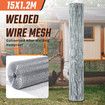 Hardware Cloth Galvanised Welded Wire Mesh Fence Roll Chicken Coop Rabbit Cage Gopher Tree Guard Barrier Enclosure Fencing 15mx1.2m