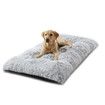 Dog Plush Dog Crate Bed Fluffy Cozy Kennel Pad for Sleeping Washable Dog Mats with Anti-Slip Bottom for Small Dogs(50*6.5*35cm)