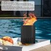 Tabletop Fire Pit with Stand, Portable Indoor Outdoor Mini Small Fireplace Low Smoke Fireplace