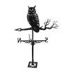 Weather Vane Owl Stainless Steel Weathervane Black Spray Paint Weathercock for Outdoor Sheds