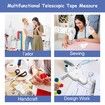 Body Tape Measure Self-Locking,Retractable Automatic Telescopic Tape Measure,150cm Locking Pin and Retractable Button,Tape Measure Body,Weight Loss Tape Measure