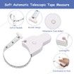 Body Tape Measure Self-Locking,Retractable Automatic Telescopic Tape Measure,150cm Locking Pin and Retractable Button,Tape Measure Body,Weight Loss Tape Measure