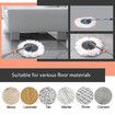 Spin Mop and Bucket Set Floor Cleaner Dust Magic Dry Twist Cleaning System 4 Microfibre Heads for Wood Tile Hardwood