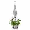 Macrame Plant Hanger Indoor Hanging Planter Basket with Wood Beads Decorative Flower Pot Holder No Tassels for Indoor Outdoor Boho Home Decor 90cm/35Inch,Grey,1pcs (POTS NOT Included)