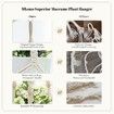 Macrame Plant Hanger Indoor Hanging Planter Basket with Wood Beads Decorative Flower Pot Holder No Tassels,90cm/35Inch,Ivory,1pcs (POTS NOT Included)