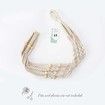 Macrame Plant Hanger Indoor Hanging Planter Basket with Wood Beads Decorative Flower Pot Holder No Tassels,90cm/35Inch,Ivory,1pcs (POTS NOT Included)