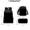 Pokemon Schoolbag Cartoon Cute Pikachu Primary School Student Backpack+Shoulder Bag+Pencil Case