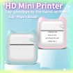 Mini Photo Printer For IPhone/Android,1000mAh Portable Thermal Photo Printer For Gift Study Notes Work Children Photo Picture Memo Color Blue