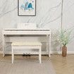 Melodic Hammer Action Keyboard Electric Digital Piano 88-Key Weighted 128 Polyphony 3 Pedals White