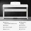 Melodic Hammer Action Keyboard Electric Digital Piano 88-Key Weighted 128 Polyphony 3 Pedals White
