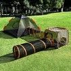 6 IN 1 Cat Tent Tunnel Dog House Pet Cage Playpen Enclosure Puppy Rabbit Ferret Fence Pen Outdoor Indoor Portable Exercise Playhouse