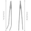 2 Pcs Feeding Tongs,Aquarium Tweezers Stainless Steel Straight and Curved Tweezers Set 27cm/10.6 inches Aquascaping Tools for Hold Worms,Reptiles,Lizards,Bearded Dragon (Silver)