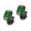 Guitar Tuner 2 Set, Mini Clip-on Tuner for Guitar, Bass, Ukulele and Violin (2 PACK)