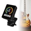 Guitar Tuner Clip, Rechargeable Multifunction Tuner High Accuracy Acoustics Calibration Tuner Digital Electronic Tuner for Mandolin Violin