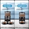 6L Automatic Pet Feeder Auto Timed Dog Cat Dry Food Dispenser Smart Puppy Feeding 2 Way Splitter 2 Bowls Touch Screen Voice Recorder