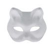 DIY White Cat Mask Blank Hand Painted Paper Mask Face Mask for Arts and Crafts Cosplay 3 Pack