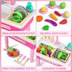 Kids Kitchen Sink Wash Basin Tap Playset Faucet Pretend Role Play Toy Imaginative Simulation Unit Automatic Water Circulation System