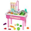 Kids Kitchen Sink Wash Basin Tap Playset Faucet Pretend Role Play Toy Imaginative Simulation Unit Automatic Water Circulation System