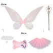 Fairy Wings Butterfly Wings for Girls Angel Wings Costumes for Cosplay Party with Skirt Crown Fairy Wand TUTU GLOVES Set