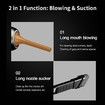 2 in 1 Handheld Vacuum Cleaner, Portable Car Vacuum Blower for Home, Car, Pet, Keyboard Cleaning, Black