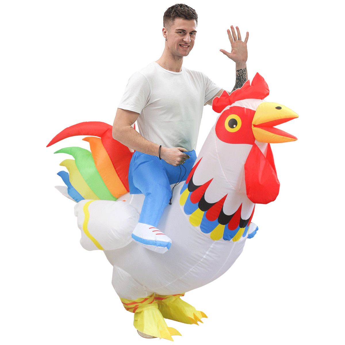 Inflatable Animal Costume Funny Costume for Halloween Christmas Party(Suitable for Height 150-190)
