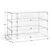 Cupcake Display Cabinet Acrylic Cake Bakery Shelf Unit Case 3 Tier Stand Model Donut Muffin Pastry Toy Showcase Retail Countertop Clear 5mm