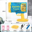 Bubble Gun Rocket Toy Machine Blower Soap Water Maker Launcher Best Gift for Kids Party Birthday LED Light Lithium Blue