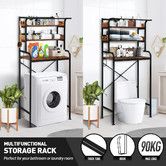 Over Toilet Shelf Rack 3 Tier Towel Storage Unit Bathroom Organiser Shelves Shower Washing Machine Laundry Airing Space Saver