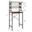 Over Toilet Shelf Rack 3 Tier Towel Storage Unit Bathroom Organiser Shelves Shower Washing Machine Laundry Airing Space Saver