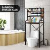Over Toilet Shelf Rack 3 Tier Towel Storage Unit Bathroom Organiser Shelves Shower Washing Machine Laundry Airing Space Saver