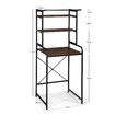 Over Toilet Shelf Rack 3 Tier Storage Unit Bathroom Towel Organiser Shelves Washing Machine Shower Laundry Space Saver Airing
