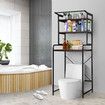 Over Toilet Shelf Rack 3 Tier Storage Unit Bathroom Towel Organiser Shelves Washing Machine Shower Laundry Space Saver Airing