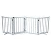 Pet Fence Dog Gate Puppy Safety Guard Indoor Wooden Playpen Foldable Freestanding Barrier Protection Net Stair Partition Grey 4Panels