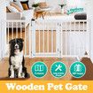 Dog Fence Pet Gate Puppy Safety Guard Indoor Wooden Playpen Foldable Cat Barrier Protection Net Stair Partition White 3Panels
