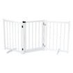 Dog Fence Pet Gate Puppy Safety Guard Indoor Wooden Playpen Foldable Cat Barrier Protection Net Stair Partition White 3Panels