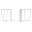 Dog Fence Pet Gate Puppy Safety Guard Indoor Wooden Playpen Foldable Cat Barrier Protection Net Stair Partition White 3Panels