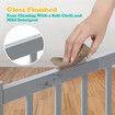 Puppy Gate Dog Fence Pet Safety Guard Indoor Wooden Playpen Foldable Freestanding Barrier Protection Net Stair Partition Dark Grey 3 Panels