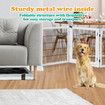 Dog Pet Fence Puppy Gate Safety Guard Indoor Wooden Playpen Foldable Cat Barrier Protection Net Stair Partition White 3Panels