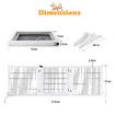 Dog Pet Fence Puppy Gate Safety Guard Indoor Wooden Playpen Foldable Cat Barrier Protection Net Stair Partition White 3Panels