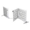 Dog Pet Fence Puppy Gate Safety Guard Indoor Wooden Playpen Foldable Cat Barrier Protection Net Stair Partition White 3Panels